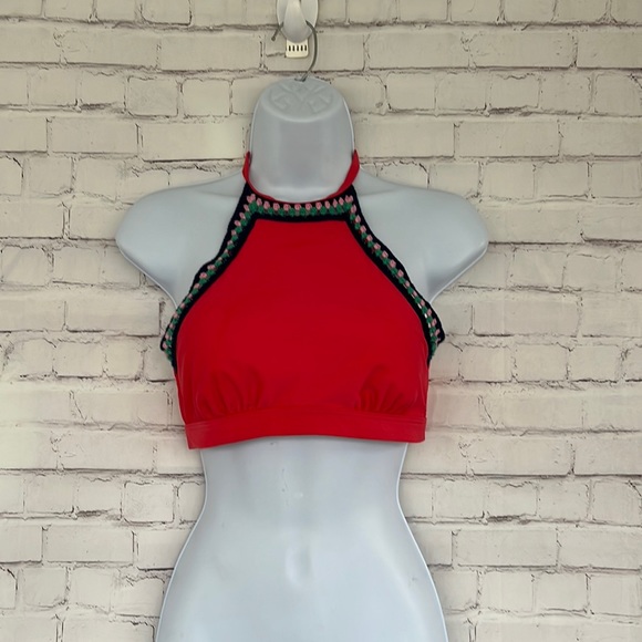 Seekers Australia crochet halter bikini top Sz8 - Picture 1 of 11